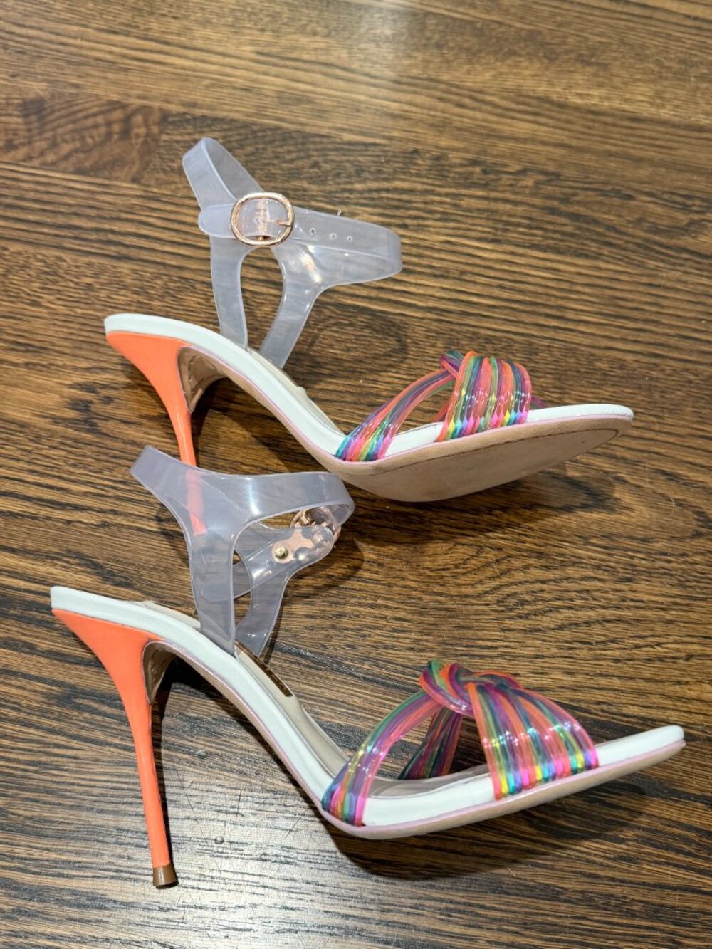 Sophia Webster Rainbow Jelly Strappy Stiletto Sandals 38.5 / US 8
